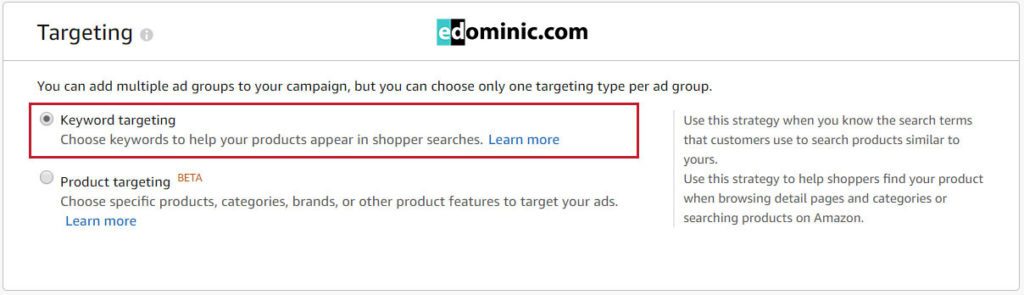 Image of Select keyword targeting in your AMS and Amazon PPC campaigns - AmazonPPC